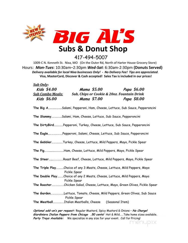 Big Al's Subs & Donut Shop - Nixa, MO