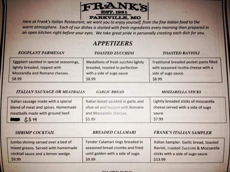 Frank's - Parkville, MO