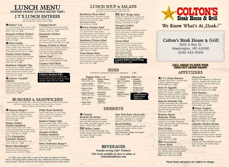 Colton's Steak House & Grill - Washington, MO