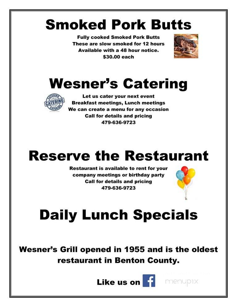 Wesner's Grill - Rogers, AR