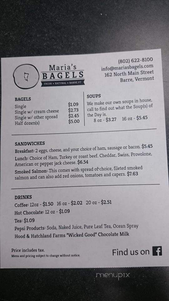 Maria's Bagels - Barre, VT