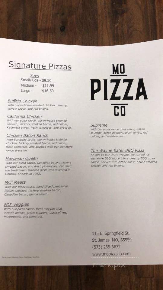 Missouri Pizza Company - Saint James, MO