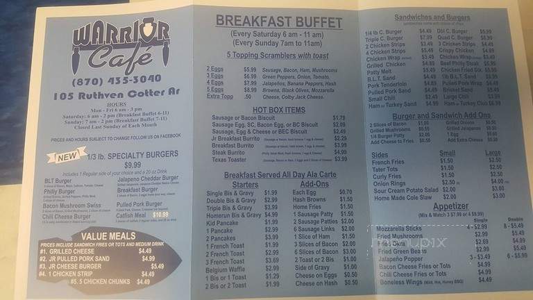 Warrior Cafe - Cotter, AR