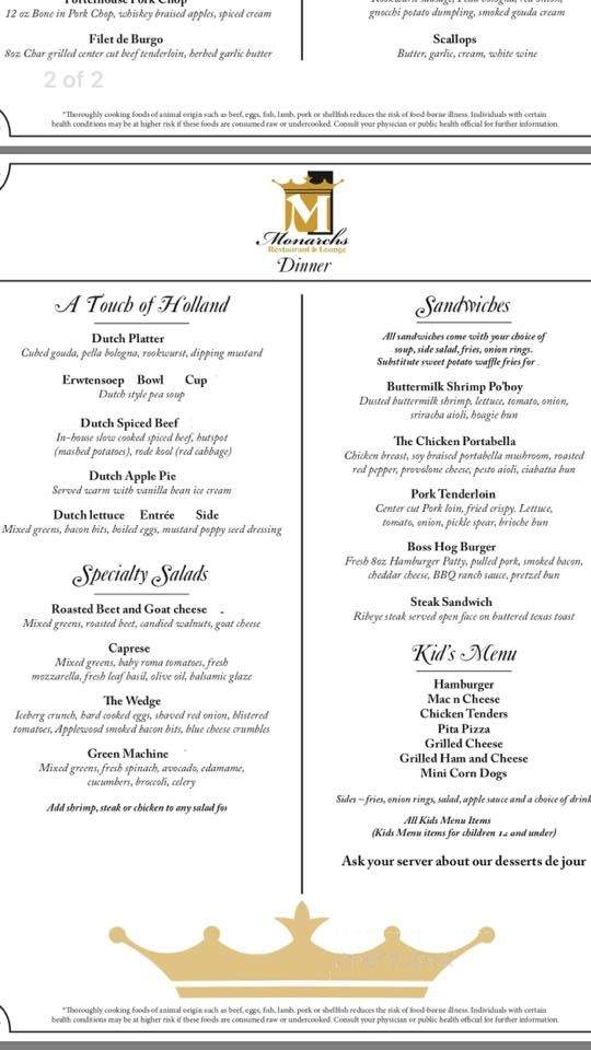 Monarchs Restaurant and Lounge - Pella, IA