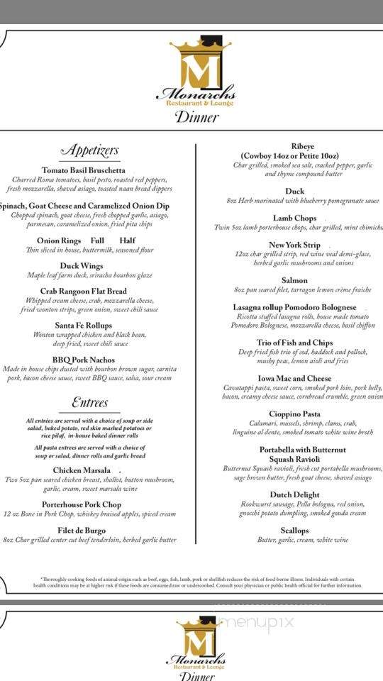 Monarchs Restaurant and Lounge - Pella, IA