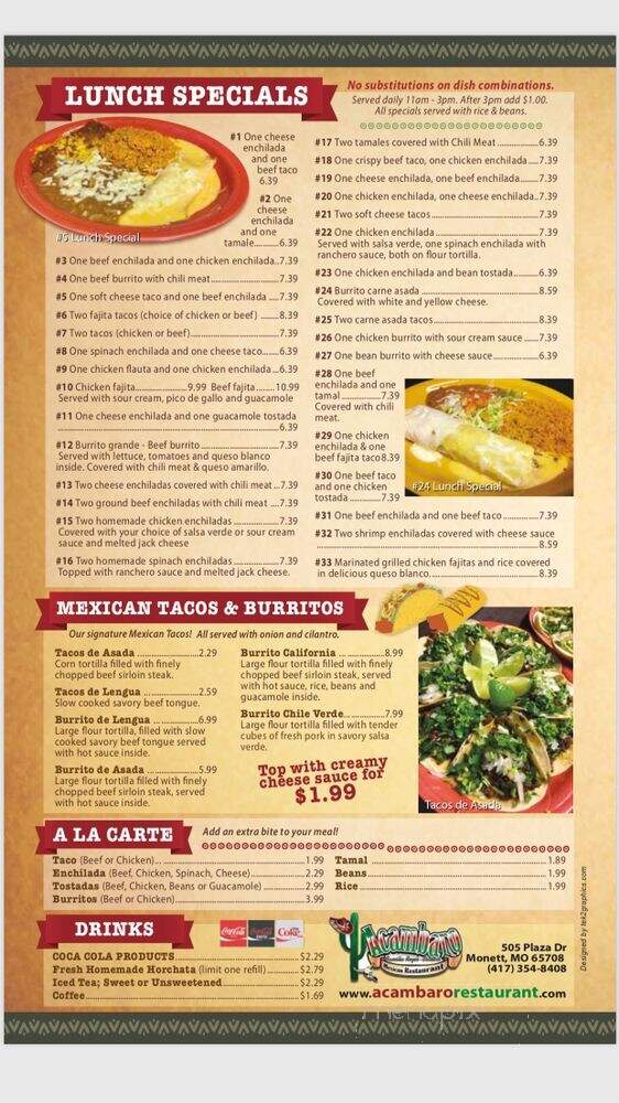 Acambaro Mexican Restaurant - Monett, MO