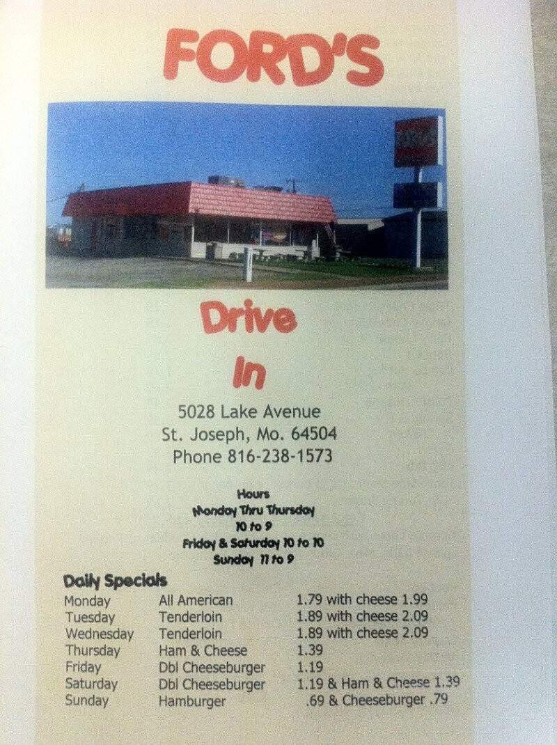 Ford's Drive In - Saint Joseph, MO