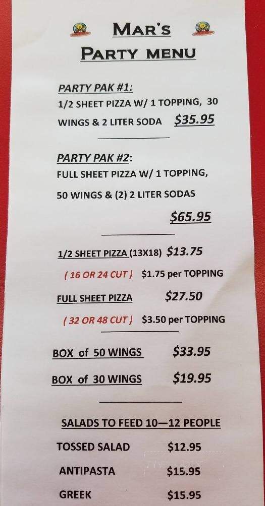 Mar's Pizza - Clayton, NY