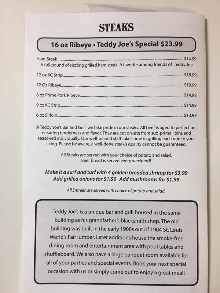 Teddy Joe's Bar & Grill - Martinsburg, MO