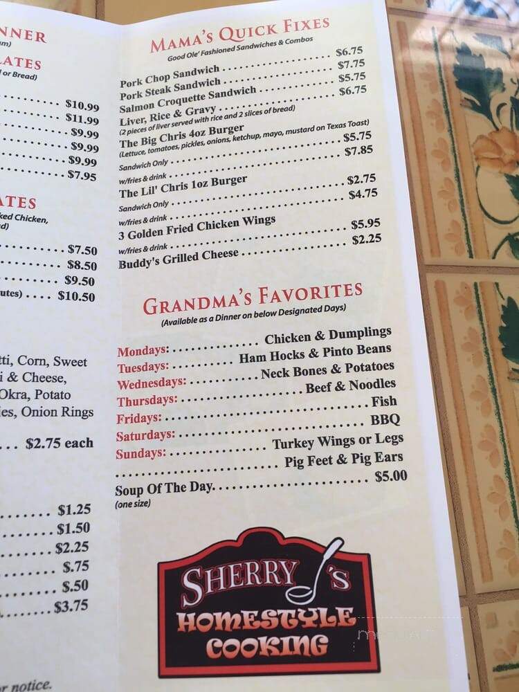 Sherry J's Homestyle Cooking - Washington Park, IL