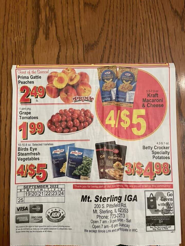 Mt Sterling Iga - Mount Sterling, IL