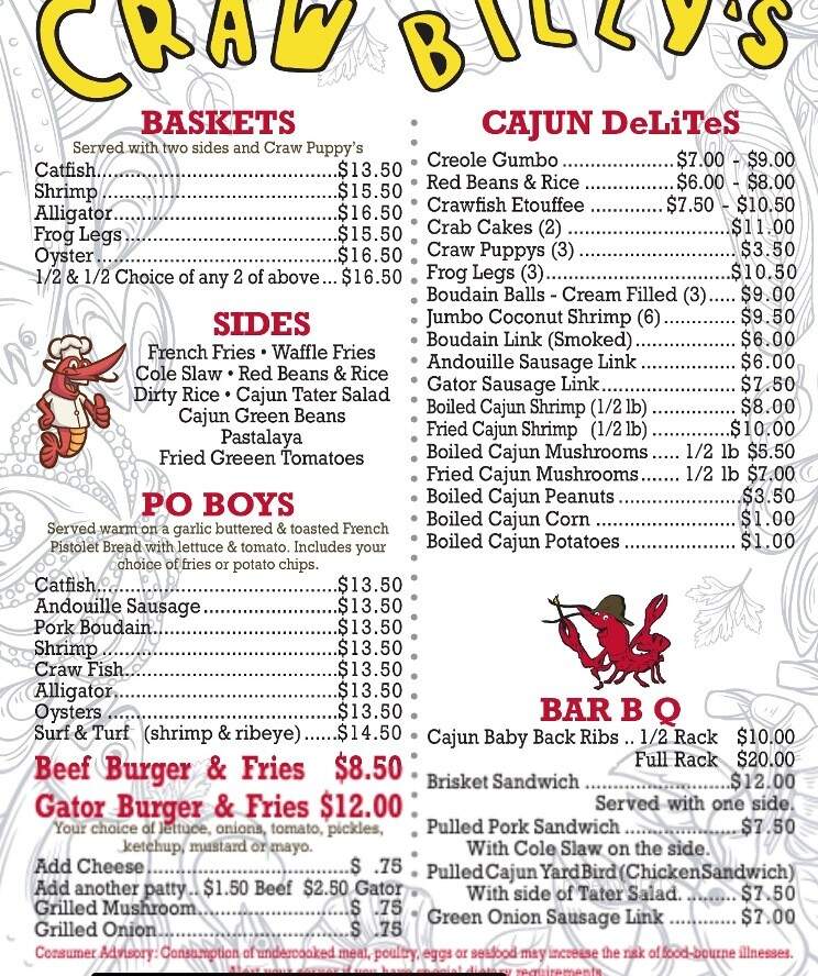 Craw Billy's Seafood Boil & Bar-B-Q - Saint Joe, AR