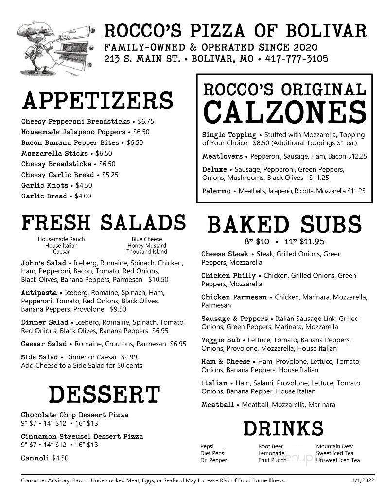 Rocco's Pizza of Bolivar - Bolivar, MO