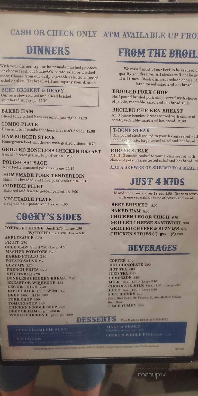 Cooky's Cafe - Golden City, MO