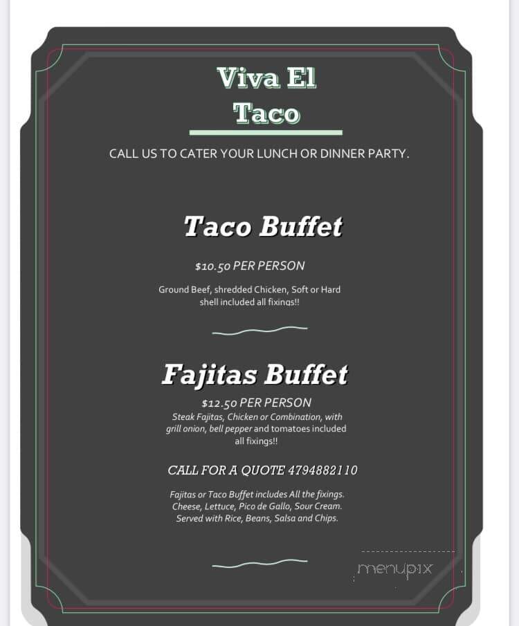 Viva El Taco Mexican Grill - Pea Ridge, AR