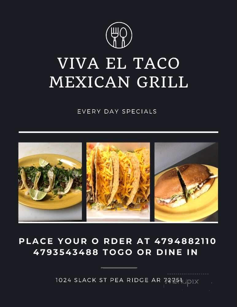 Viva El Taco Mexican Grill - Pea Ridge, AR