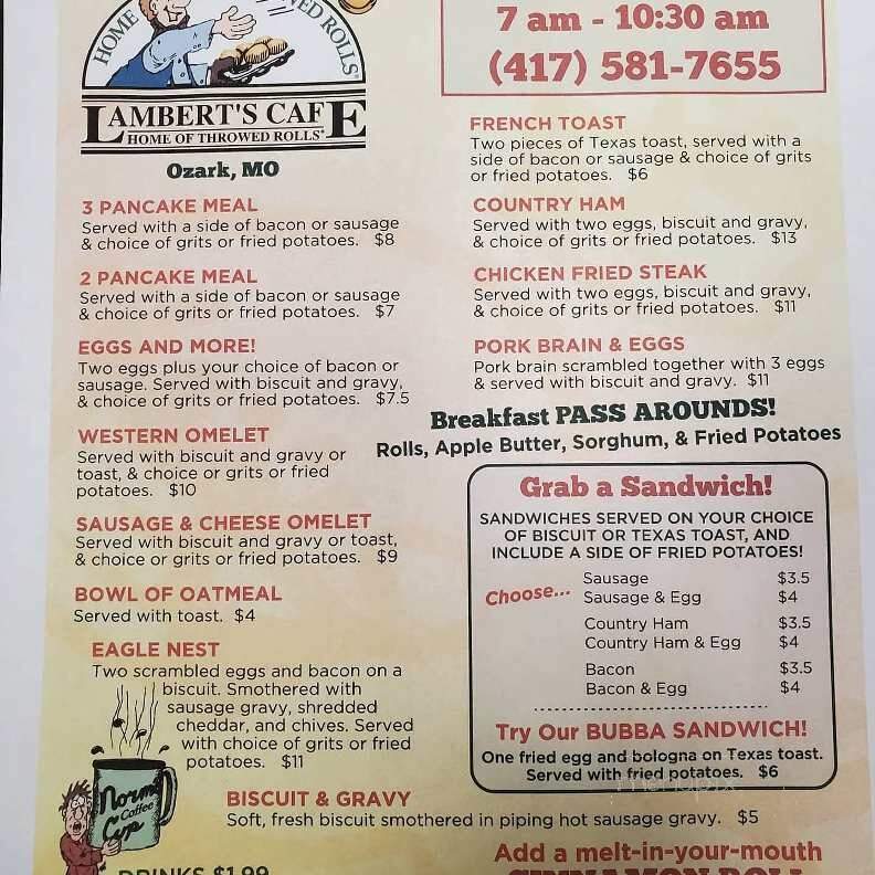 Lambert's Cafe - Ozark, MO