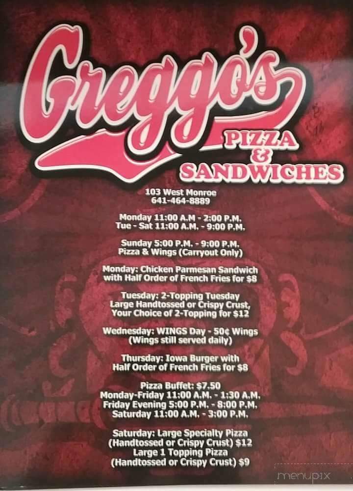 Greggo's Pizza & Sandwiches - Mount Ayr, IA